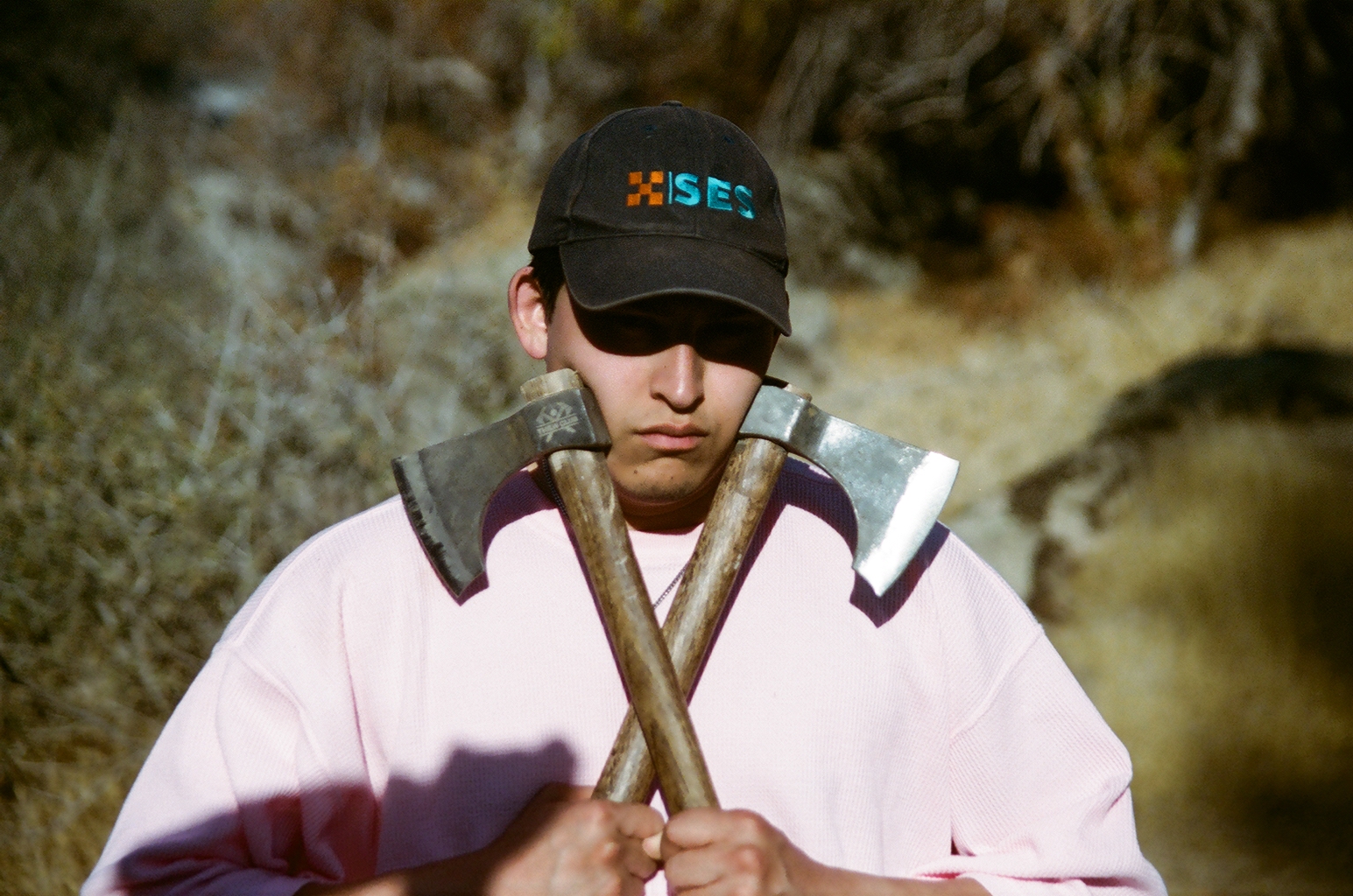Sam with some Hatchets
